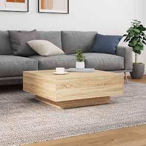 Konferenční stolek s LED osvětlením dub sonoma 80 x 80 x 31 cm - obrázek 5