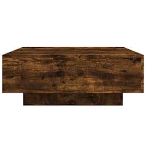 Konferenční stolek s LED osvětlením kouřový dub 80 x 80 x 31 cm - obrázek 8