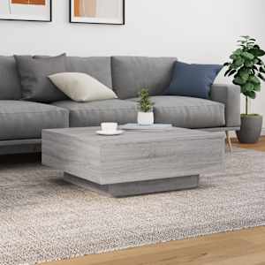 Konferenční stolek s LED osvětlením šedý sonoma 80 x 80 x 31 cm - obrázek 5
