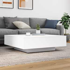Konferenční stolek bílý 100 x 100 x 31 cm kompozitní dřevo - obrázek 3