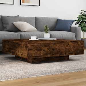 Konferenční stolek kouřový dub 100x100x31 cm kompozitní dřevo - obrázek 1