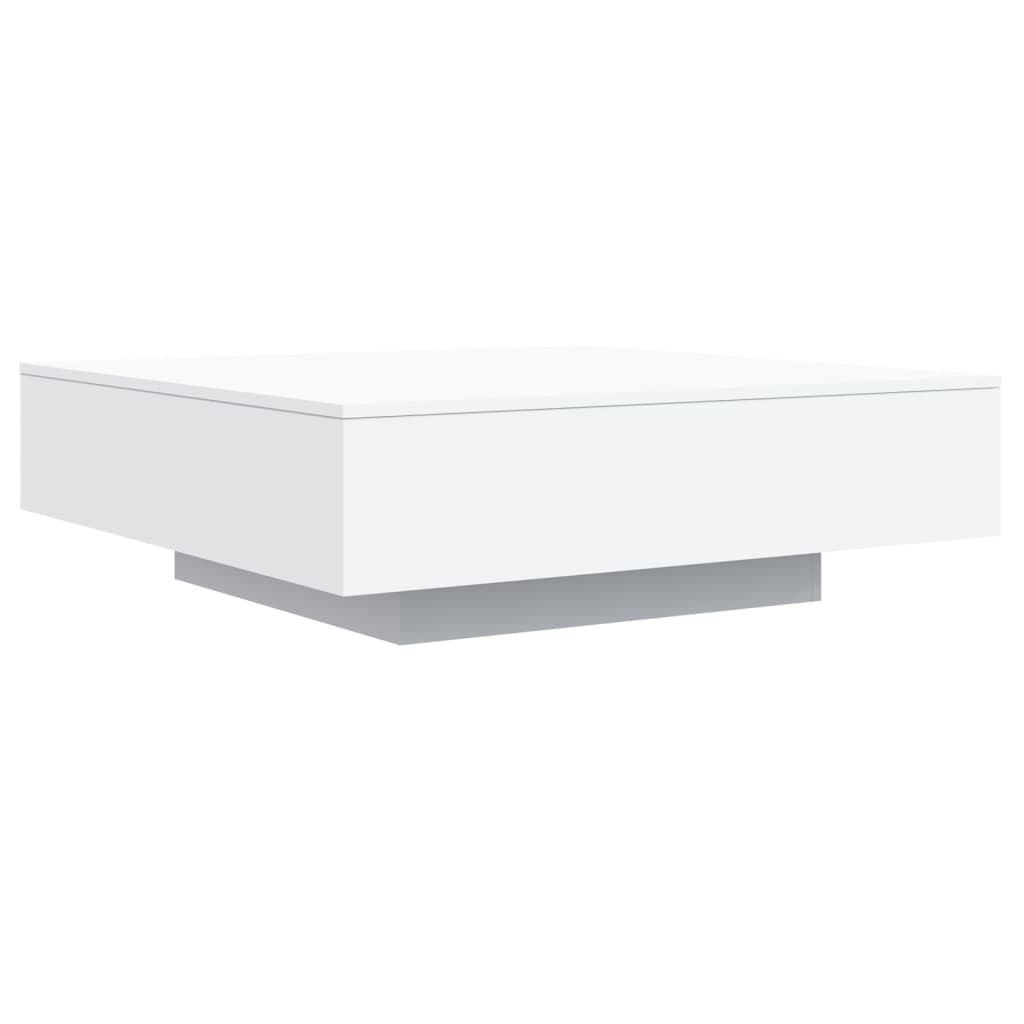 Thumbnail - vidaXL Couchtisch mit LED-Leuchten Weiß 100x100x31 cm