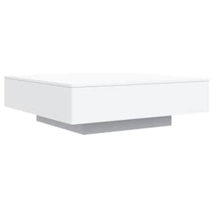 Konferenční stolek s LED osvětlením bílý 100 x 100 x 31 cm - obrázek 3