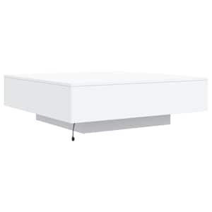 Konferenční stolek s LED osvětlením bílý 100 x 100 x 31 cm - obrázek 8