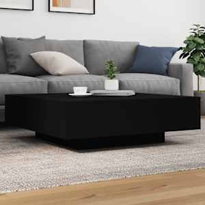 Konferenční stolek s LED osvětlením černý 100 x 100 x 31 cm - obrázek 1