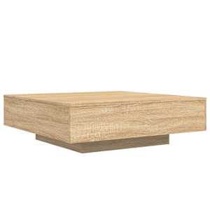 Konferenční stolek s LED osvětlením dub sonoma 100x100x31 cm - obrázek 3
