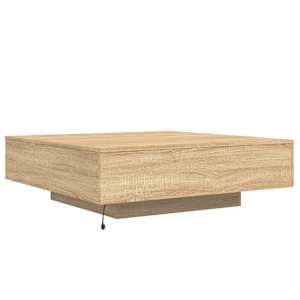 Konferenční stolek s LED osvětlením dub sonoma 100x100x31 cm - obrázek 8