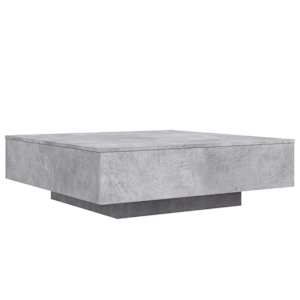 Konferenční stolek s LED osvětlením betonově šedý 100x100x31 cm - obrázek 3
