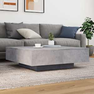 Konferenční stolek s LED osvětlením betonově šedý 100x100x31 cm - obrázek 4