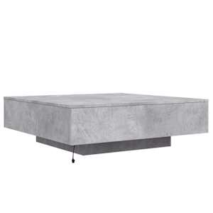 Konferenční stolek s LED osvětlením betonově šedý 100x100x31 cm - obrázek 8