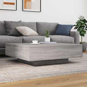 Konferenční stolek s LED osvětlením šedý sonoma 100x100x31 cm - obrázek 4