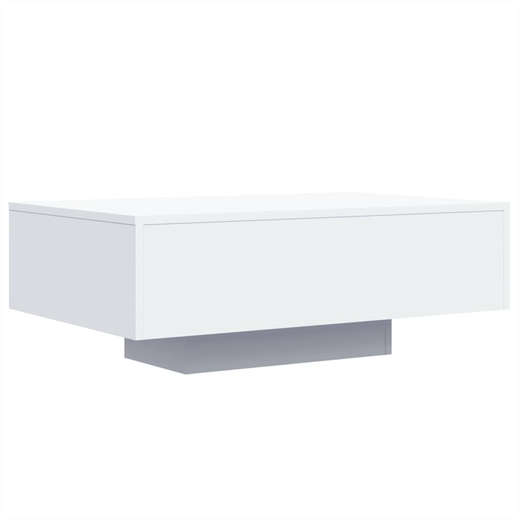 vidaXL fehér dohányzóasztal LED-lámpákkal 85 x 55 x 31 cm