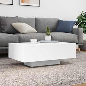 Konferenční stolek s LED osvětlením bílý 85 x 55 x 31 cm - obrázek 4