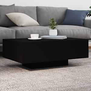 Konferenční stolek s LED osvětlením černý 85 x 55 x 31 cm - obrázek 1