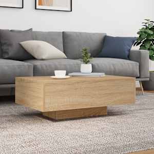 Konferenční stolek s LED osvětlením dub sonoma 85 x 55 x 31 cm - obrázek 4