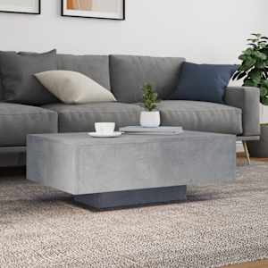 Konferenční stolek s LED osvětlením betonově šedý 85x55x31 cm - obrázek 4