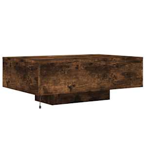 Konferenční stolek s LED osvětlením kouřový dub 85 x 55 x 31 cm - obrázek 8