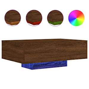 Konferenční stolek s LED osvětlením hnědý dub 85 x 55 x 31 cm - obrázek 2