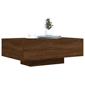 Konferenční stolek s LED osvětlením hnědý dub 85 x 55 x 31 cm - obrázek 5