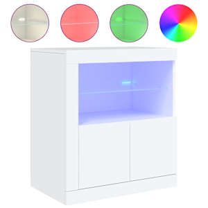 Příborník s LED osvětlením bílý 60,5 x 37 x 67 cm - obrázek 2