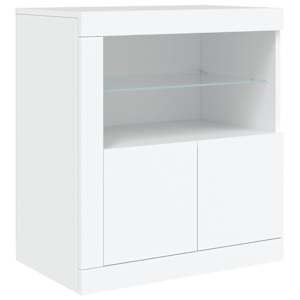 Příborník s LED osvětlením bílý 60,5 x 37 x 67 cm - obrázek 3