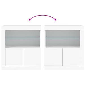 Příborník s LED osvětlením bílý 60,5 x 37 x 67 cm - obrázek 10