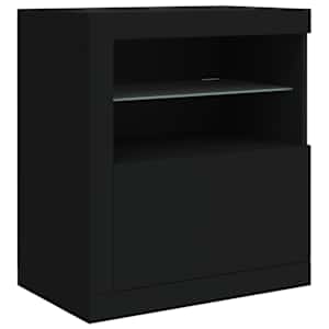 Příborník s LED osvětlením černý 60,5 x 37 x 67 cm - obrázek 3