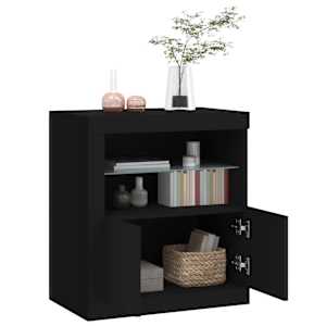 Příborník s LED osvětlením černý 60,5 x 37 x 67 cm - obrázek 5