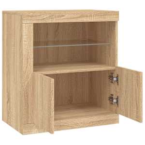 Příborník s LED osvětlením dub sonoma 60,5 x 37 x 67 cm - obrázek 7