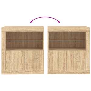 Příborník s LED osvětlením dub sonoma 60,5 x 37 x 67 cm - obrázek 10