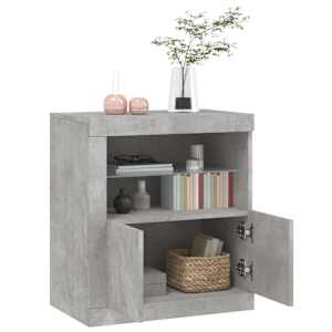 Příborník s LED osvětlením betonově šedý 60,5 x 37 x 67 cm - obrázek 5