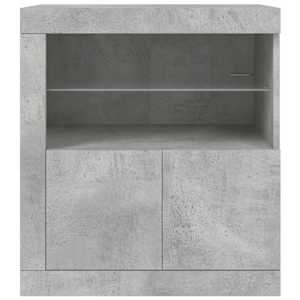 Příborník s LED osvětlením betonově šedý 60,5 x 37 x 67 cm - obrázek 6