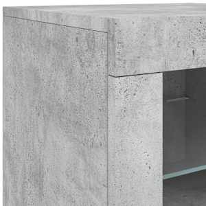 Příborník s LED osvětlením betonově šedý 60,5 x 37 x 67 cm - obrázek 11
