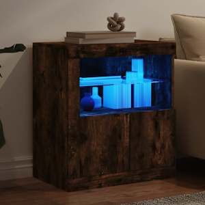 Příborník s LED osvětlením kouřový dub 60,5 x 37 x 67 cm - obrázek 4