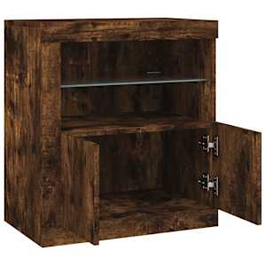 Příborník s LED osvětlením kouřový dub 60,5 x 37 x 67 cm - obrázek 7