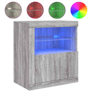 Příborník s LED osvětlením šedý sonoma 60,5 x 37 x 67 cm - obrázek 2