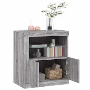 Příborník s LED osvětlením šedý sonoma 60,5 x 37 x 67 cm - obrázek 5