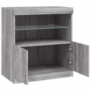 Příborník s LED osvětlením šedý sonoma 60,5 x 37 x 67 cm - obrázek 7