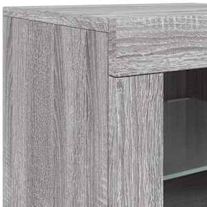 Příborník s LED osvětlením šedý sonoma 60,5 x 37 x 67 cm - obrázek 11