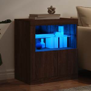 Příborník s LED osvětlením hnědý dub 60,5 x 37 x 67 cm - obrázek 4