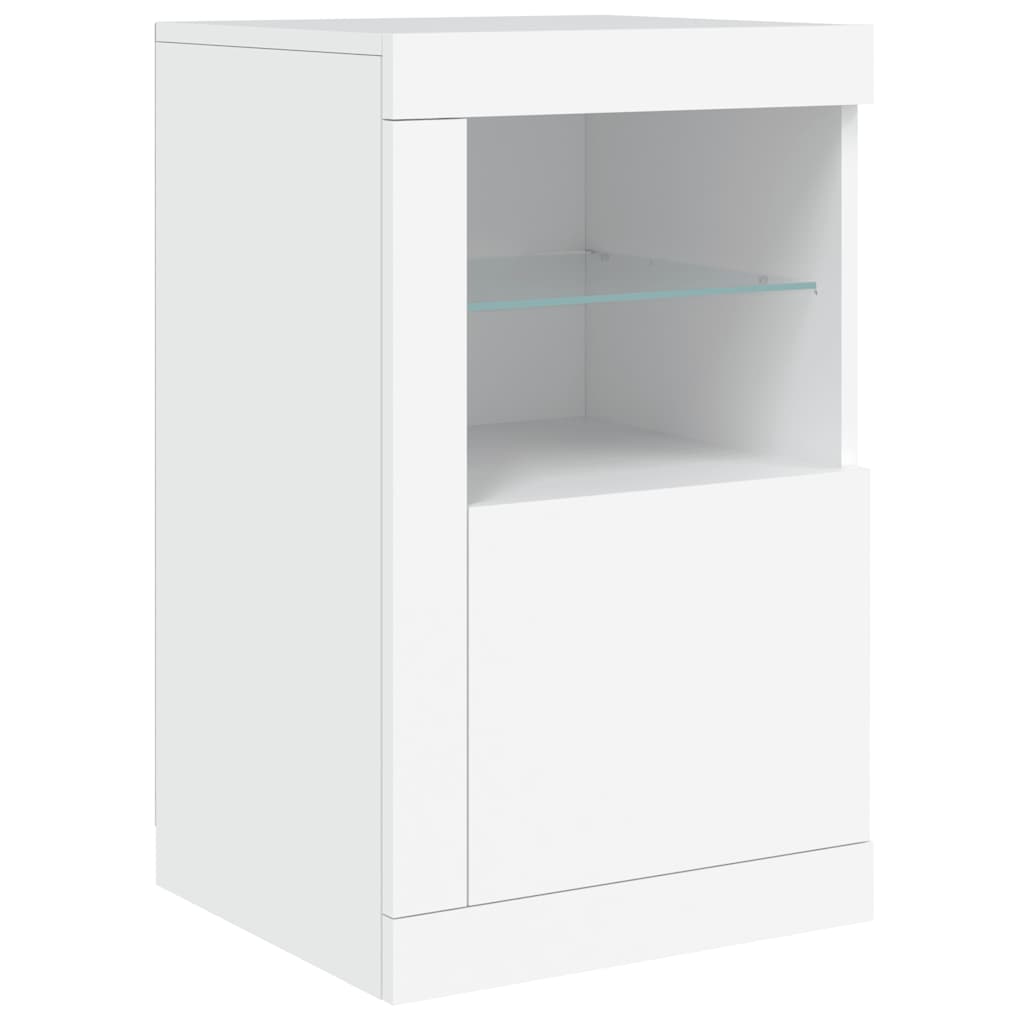 vidaXL Odkládací skříňka s LED osvětlením bílá kompozitní dřevo