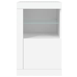 Odkládací skříňka s LED osvětlením bílá kompozitní dřevo - obrázek 7