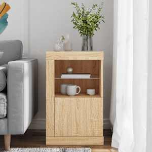 Odkládací skříňka s LED osvětlením dub sonoma kompozitní dřevo - obrázek 3