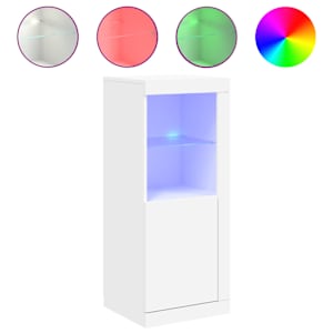 Příborník s LED osvětlením bílý 41 x 37 x 100 cm - obrázek 2