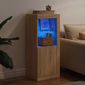 Příborník s LED osvětlením dub sonoma 41 x 37 x 100 cm - obrázek 4