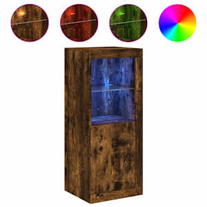 Příborník s LED osvětlením kouřový dub 41 x 37 x 100 cm - obrázek 2