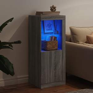 Příborník s LED osvětlením šedý sonoma 41 x 37 x 67 cm - obrázek 4