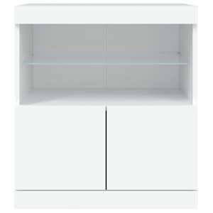 Příborník s LED osvětlením bílý 60 x 37 x 67 cm - obrázek 6