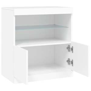 Příborník s LED osvětlením bílý 60 x 37 x 67 cm - obrázek 7