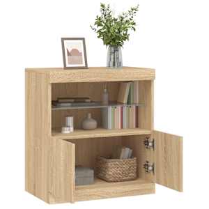 Příborník s LED osvětlením dub sonoma 60 x 37 x 67 cm - obrázek 5